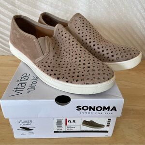 Women’s Loafers Sneakers Sonoma Goods For Life Critique 9.5 Taupe